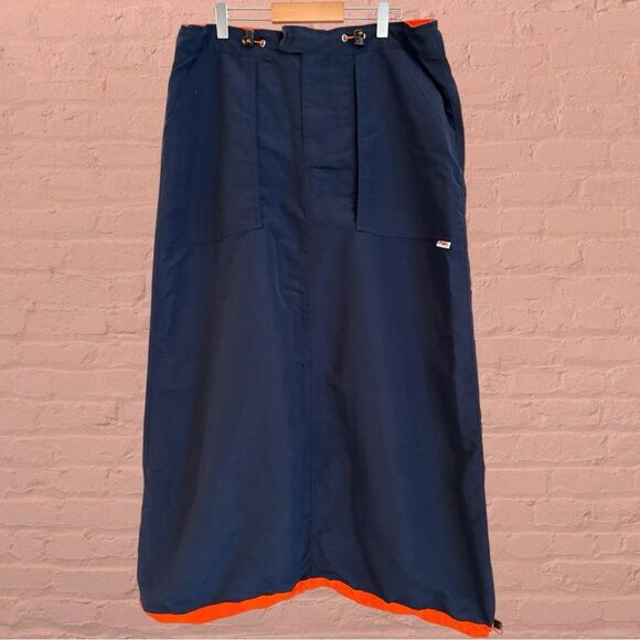 90s vintage maxi raver skirt parachute cargo nylon - Picture 1 of 14